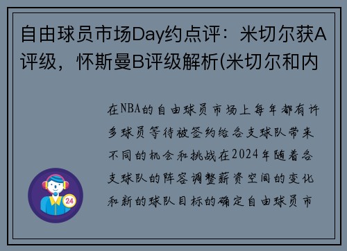 自由球员市场Day约点评：米切尔获A评级，怀斯曼B评级解析(米切尔和内斯)